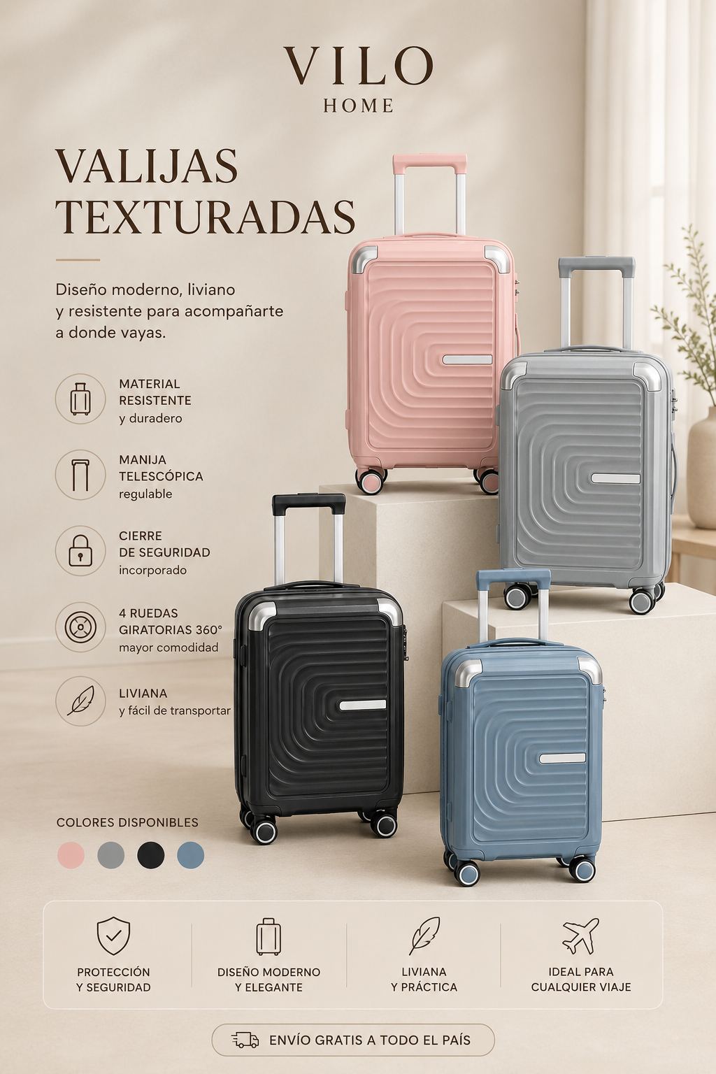 VALIJAS TEXTURADAS